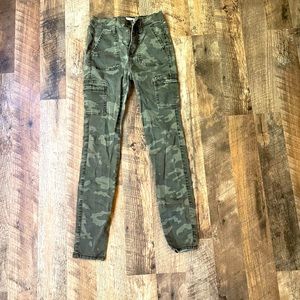 Camo high rise jeans